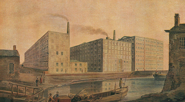 Fábricas em Manchester. O pioneirismo inglês na Primeira Revolução Industrial modificou a economia da Inglaterra.