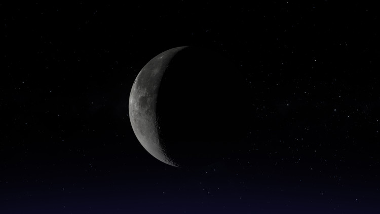 Lua minguante, uma das fases da Lua.
