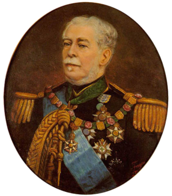 Pintura de Duque de Caxias, que desempenhou um importante papel na Guerra do Paraguai.