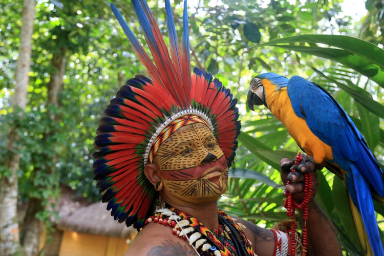 Indígena da etnia pataxó, um dos povos originários do Brasil.