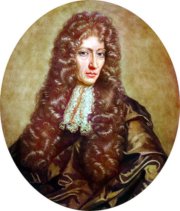 Pintura de Robert Boyle, que fez a transição da alquimia para a Química.
