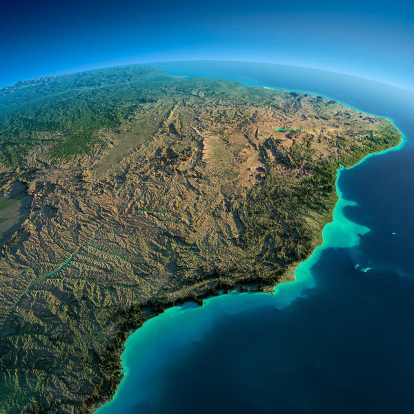 Parte do território brasileiro constituída por crátons.