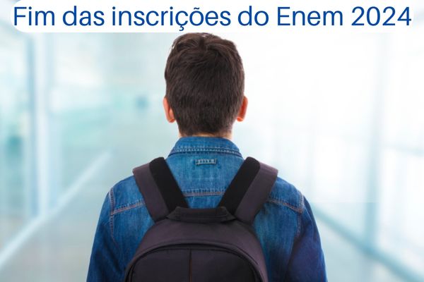 Estudante de costas em alusão ao fim das inscrições no Enem 2024