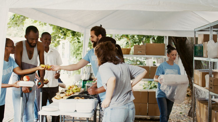 Ação social em prol do combate à fome e, consequentemente, à insegurança alimentar.