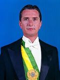 Retrato de Fernando Collor de Melo em lista de presidentes do Brasil.