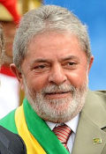 Retrato de Luiz Inácio Lula da Silva na lista de presidentes do Brasil.