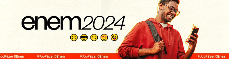 Banner de divulgação do Enem 2024 