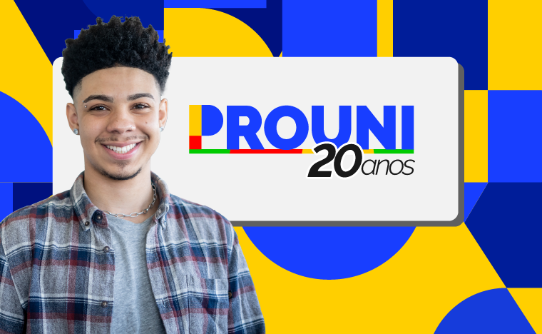 Estudante em imagem de campanha do ProUni