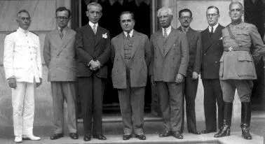 Getúlio Vargas e seus ministros.