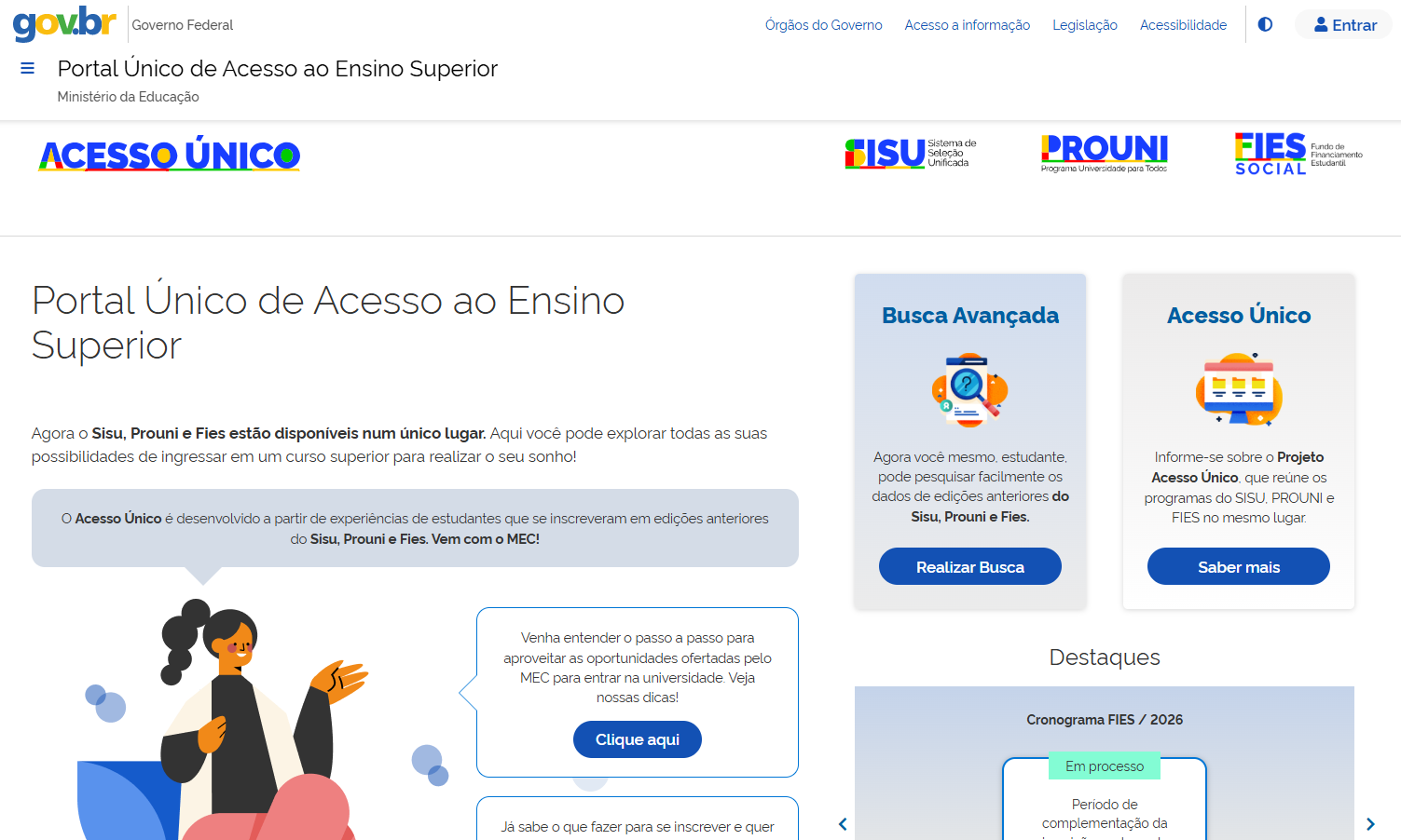 Protal &Uacute;nico de Acesso