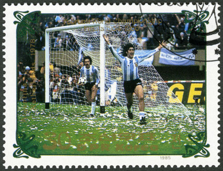 Selo da Copa do Mundo de 1978, considerada a mais pol&ecirc;mica.