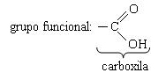 Grupo funcional característico dos ácidos carboxílicos.