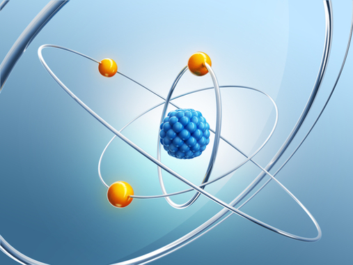 Representação esquemática de um átomo