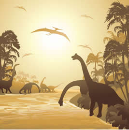 Thescelosaurus Era Mesozóica Dinossauro Cretáceo Ilustração