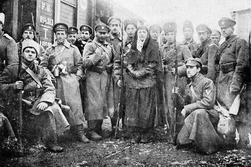 Membros do Exército Branco, o mais forte opositor dos bolcheviques.