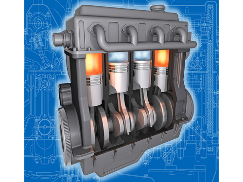 Motor a combustão interna utilizado em veículos automotivos