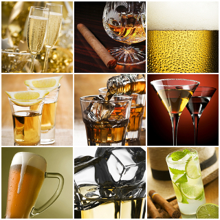 Existem vários tipos de bebidas alcoólicas