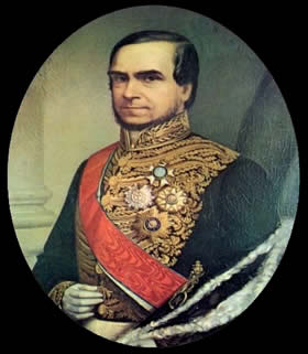 Honório Hermeto Carneiro Leão, o Marquês de Paraná, responsável pela formação do Ministério da conciliação, em retrato de Emil Bauch (1823-1864)