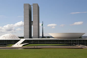 Congresso Nacional, localizado na capital federal, Brasília - DF.