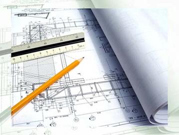 Geometria sendo utilizada no projeto de plantas da construção civil.