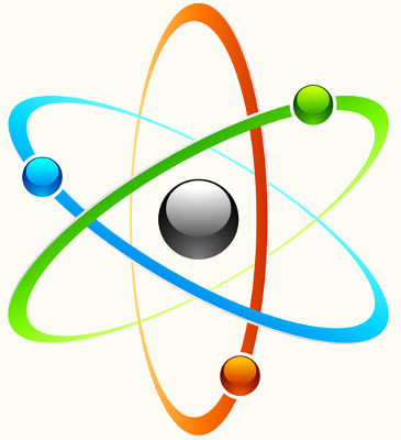 Representação do núcleo de eletrosferas de um átomo
