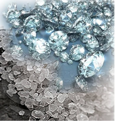 Se o diamante e o sal são cristais, por que então o diamante é duro e o sal não
