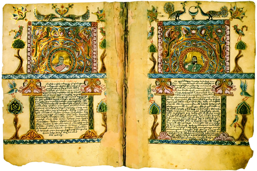 Páginas de um códice medieval