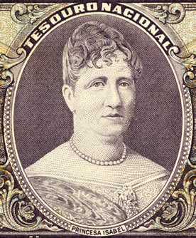 Princesa Isabel, a “redentora” dos escravos em cédula do Tesouro Nacional.*
