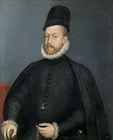 O rei Felipe II tornou-se monarca tanto da Espanha quanto de Portugal em 1580