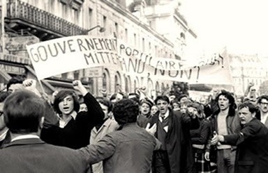O protesto dos estudantes tomou as ruas de Paris em 1968.