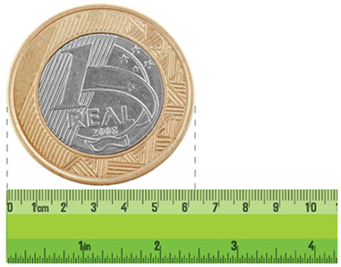 Ao medirmos o diâmetro de uma moeda usando uma régua em centímetros, vemos que não obtemos um valor exato, mas sim aproximado entre 6 cm e 6,5 cm