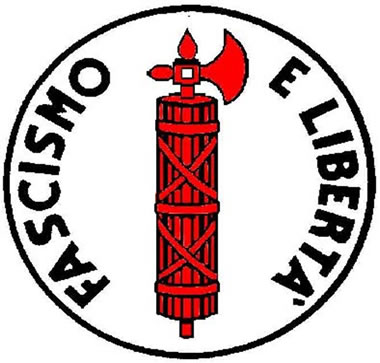 Símbolo fascista: o feixe significava a união e a obediência; a machadinha, a repressão.