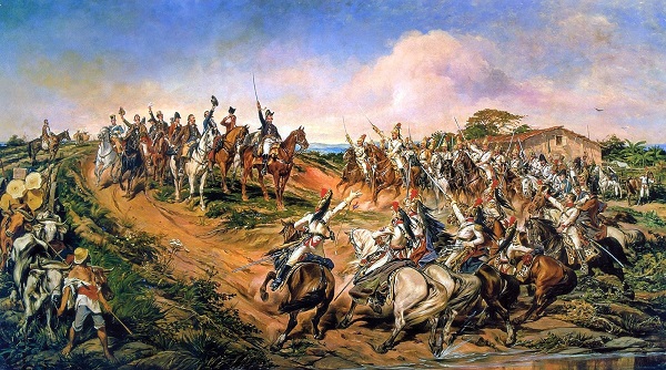 Acima, quadro de Pedro Américo retratando a Independência do Brasil.