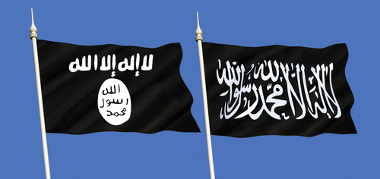 A bandeira negra do Estado Islâmico já se tornou um símbolo de terror e barbárie